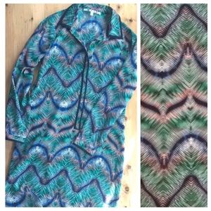 Vintage Collective Concepts (S) Ikat shirt dress shift